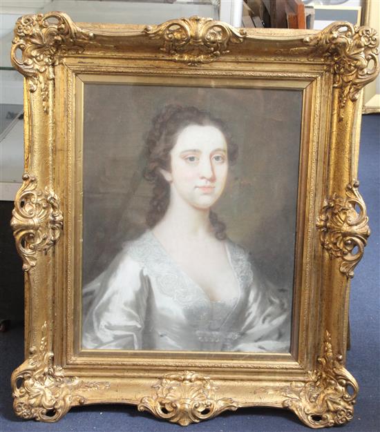 Attributed to William Hoare Portrait of Lady Archibald Hamilton 24 x 18in.